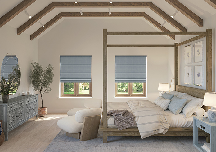 Soft Chevron, Lead Grey - Twist&Fit Roman Blind - Image 8